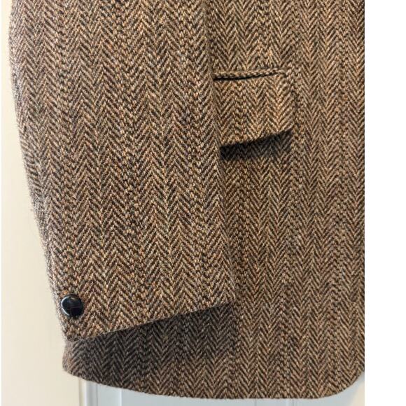 VTG Gurtex Harrris Tweed hand woven wool blazer brown medium - Picture 6 of 12